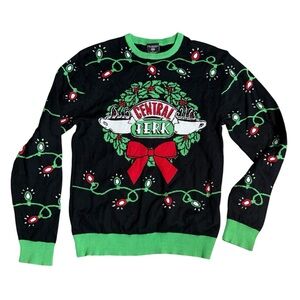 Friends The Television Series Black and Green Central Perk Sweater Large